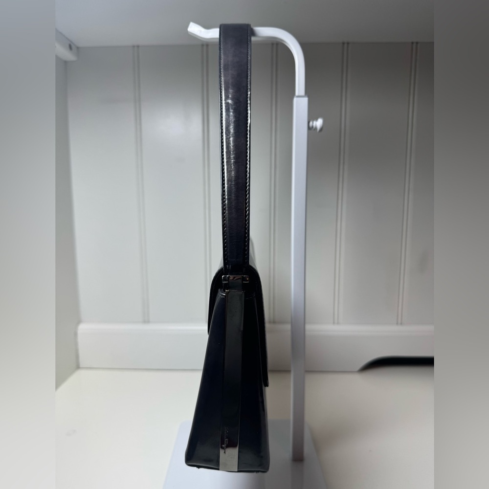 Salvatore Ferragamo Women’s Gray Patented Leather Shoulder Handbag - Picture 3 of 11